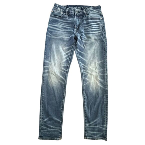 American Eagle Airflex + Men’s Athletic Skinny Distressed Jeans 30 x 30 - Picture 1 of 13